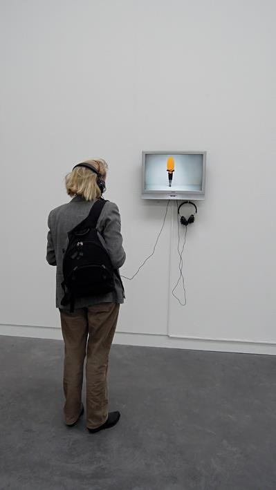 Visitor watching 'Easy to love, but hard to live with' | Karin van Pinxteren